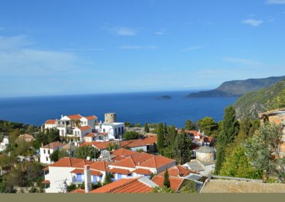 bus tours, alonissos, old village, albedo travel